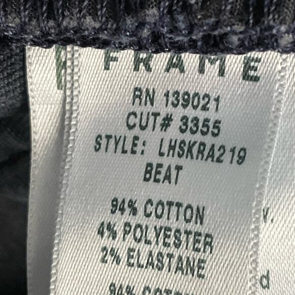 FRAME Le High Skinny Raw Edge Beat Wash Indigo High Waist Slim Blue Jeans sz 25 - Picture 13 of 15